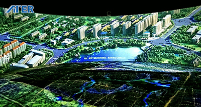 ATER大屏幕融合仿真成功助力成都天府国际生物城电子沙盘系统