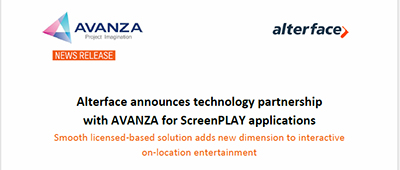 AVANZA帅映与Alterface达成全球合作协议