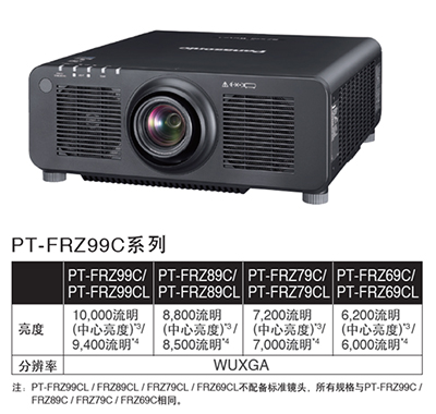 松下单芯片DLP™激光光源系统工程投影机-PT-FRZ99C系列火热上市