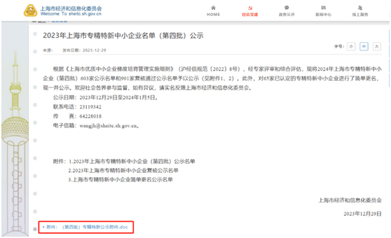 喜报！直真视通荣获2024年上海市“专精特新”中小企业称号